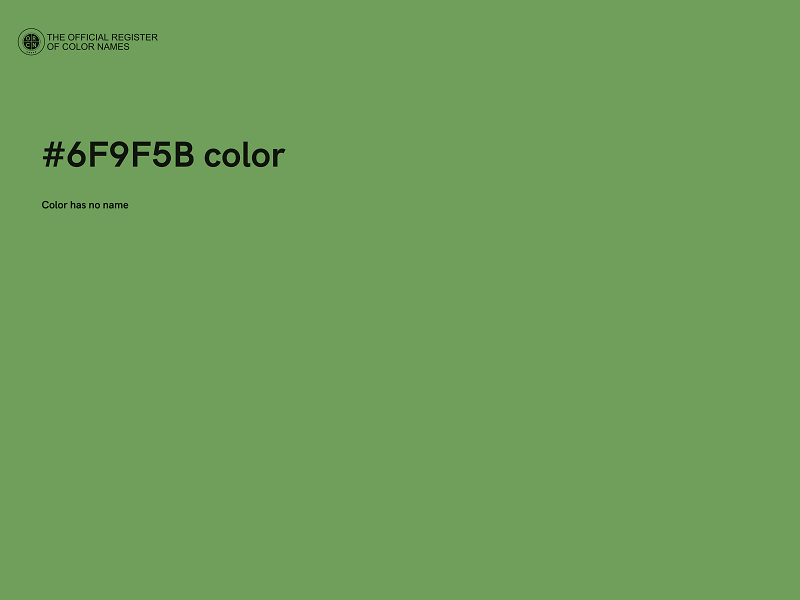 #6F9F5B color image