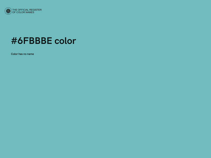 #6FBBBE color image