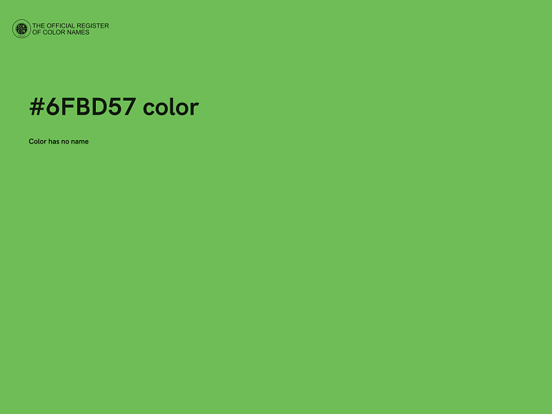 #6FBD57 color image