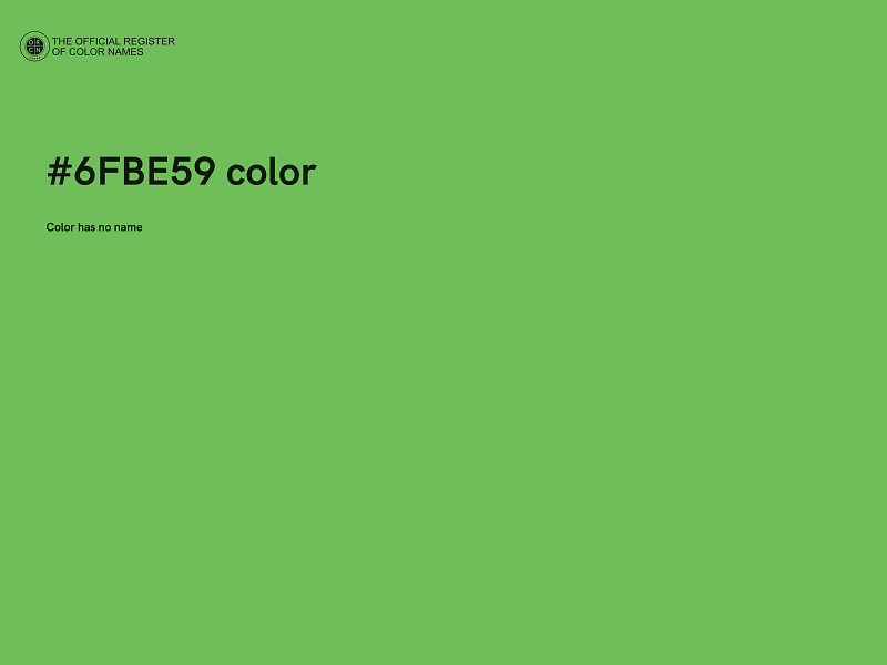 #6FBE59 color image