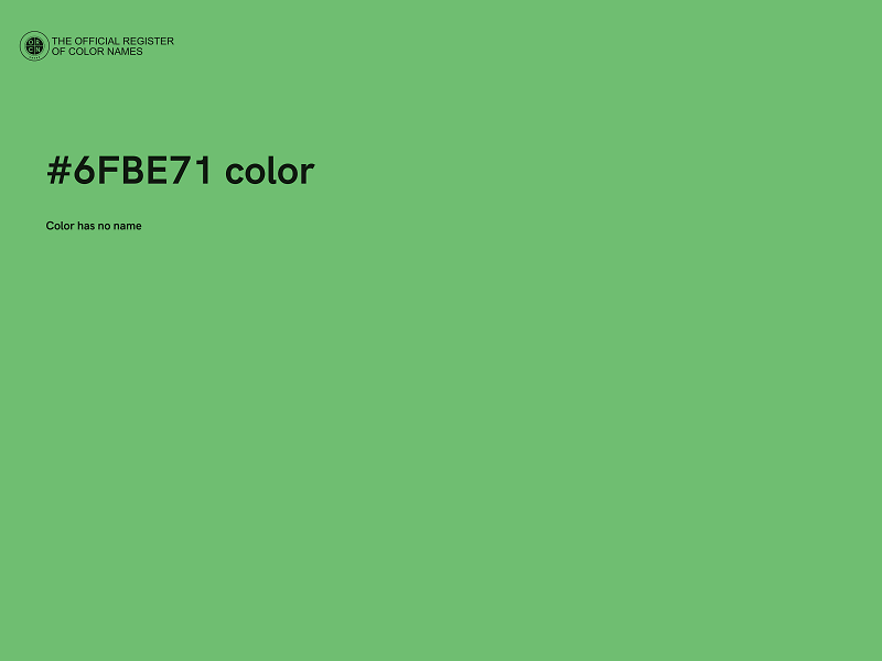 #6FBE71 color image