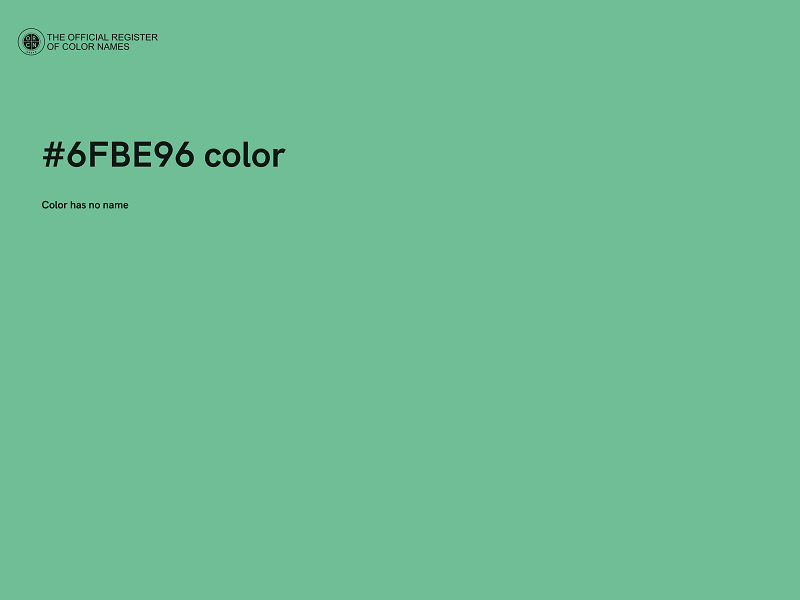 #6FBE96 color image