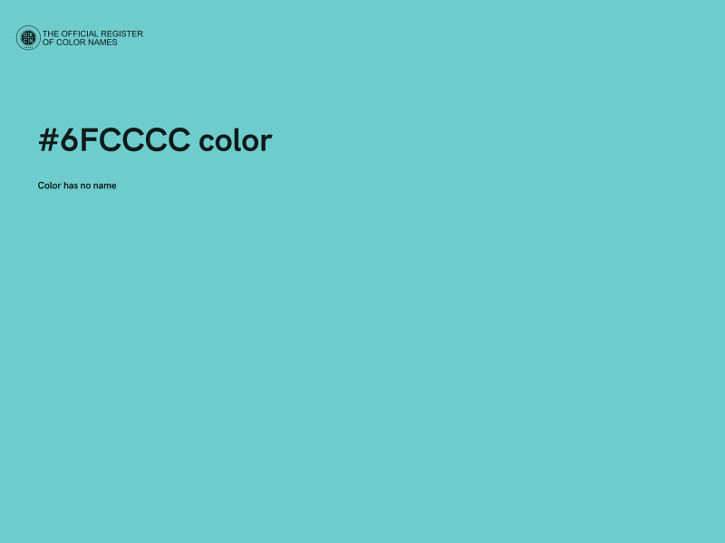 #6FCCCC color image