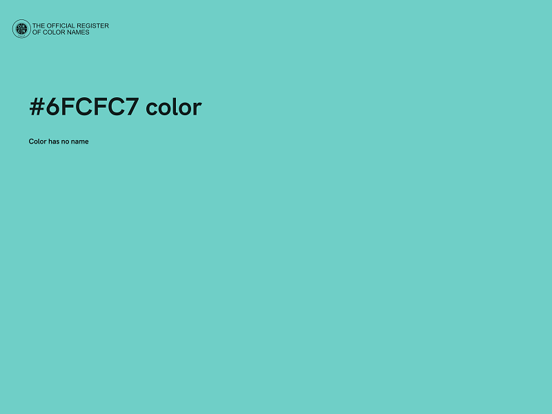 #6FCFC7 color image