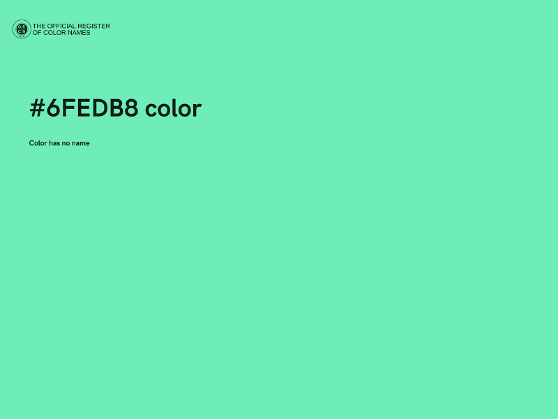 #6FEDB8 color image