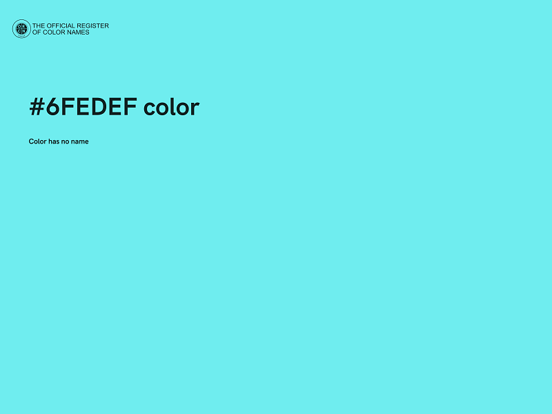 #6FEDEF color image