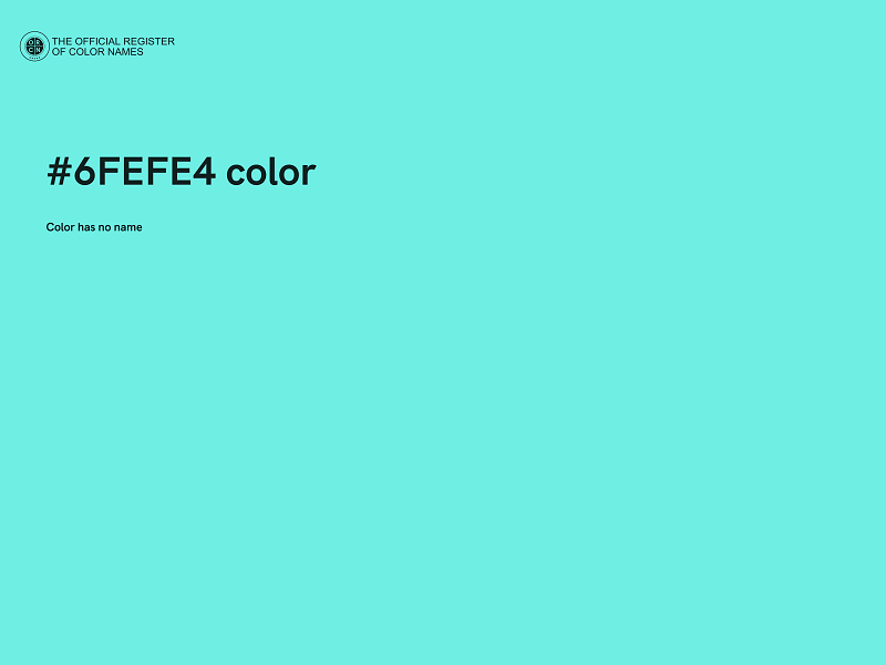 #6FEFE4 color image