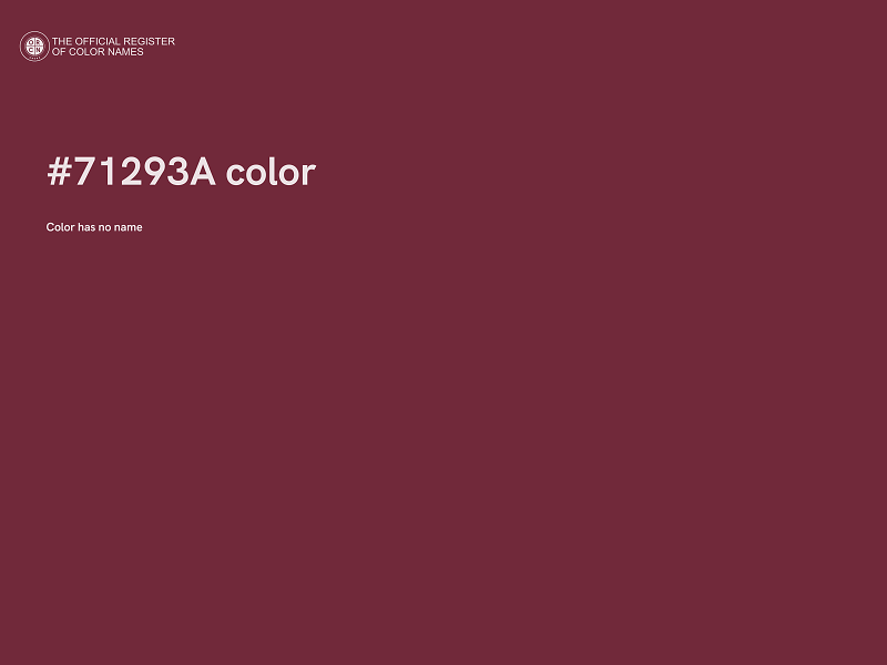 #71293A color image