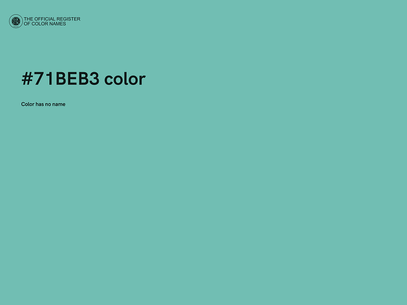 #71BEB3 color image