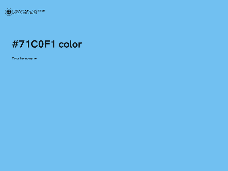 #71C0F1 color image