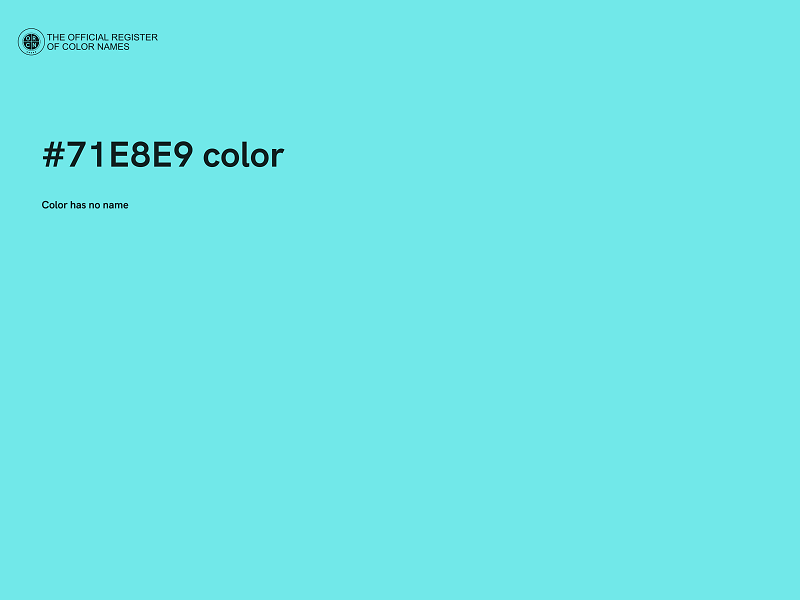 #71E8E9 color image