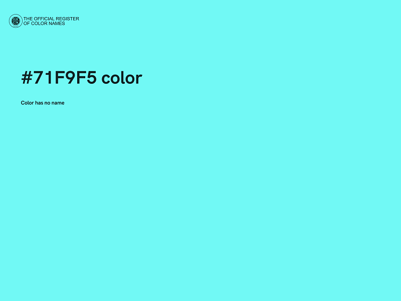 #71F9F5 color image