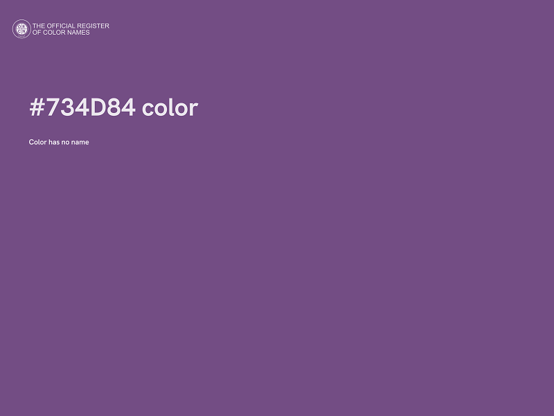 #734D84 color image