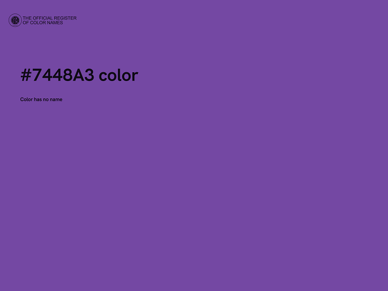 #7448A3 color image