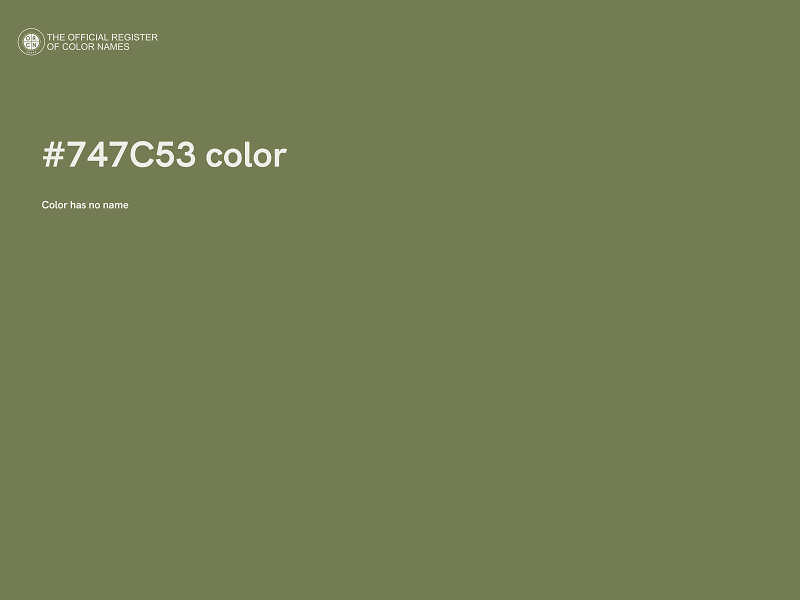 #747C53 color image