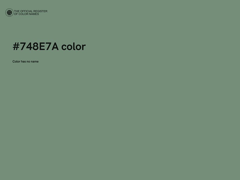 #748E7A color image