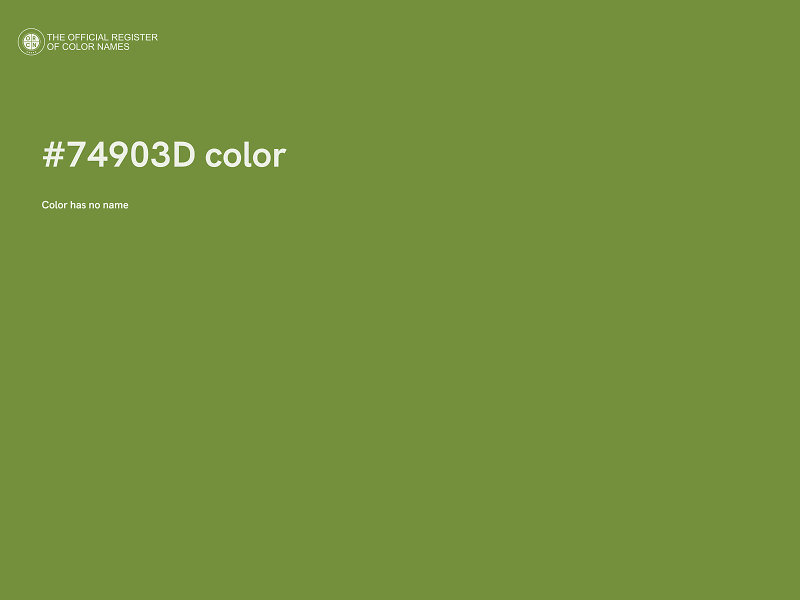 #74903D color image