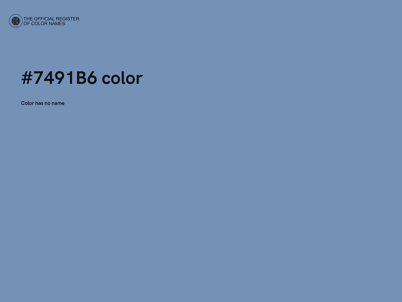 #7491B6 color image