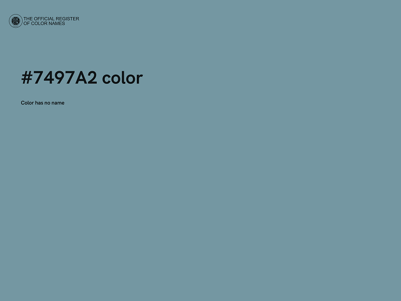 #7497A2 color image