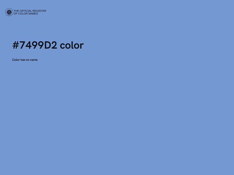 #7499D2 color image