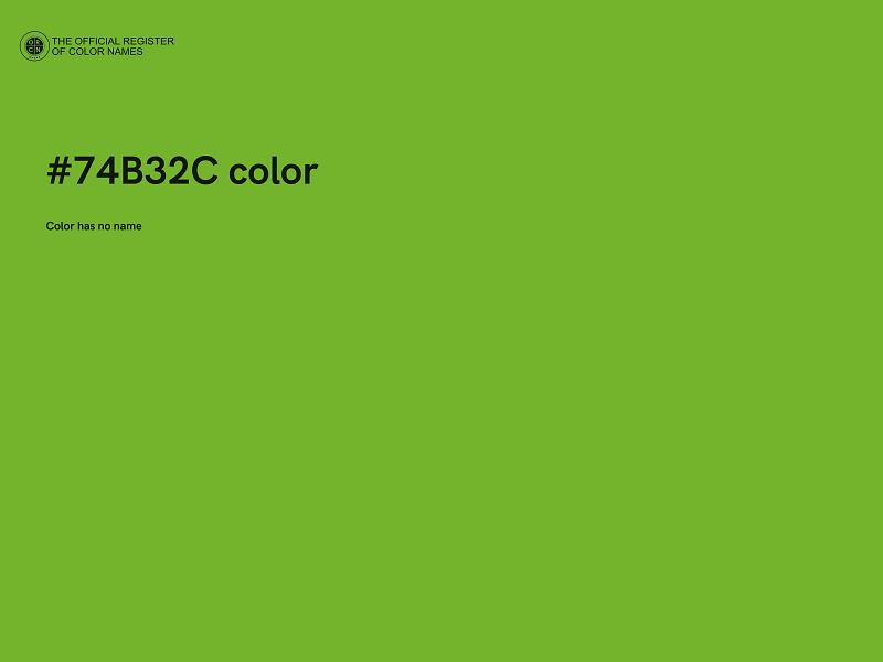 #74B32C color image