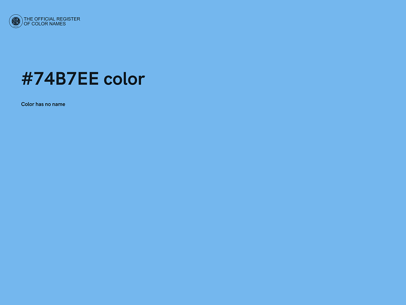 #74B7EE color image