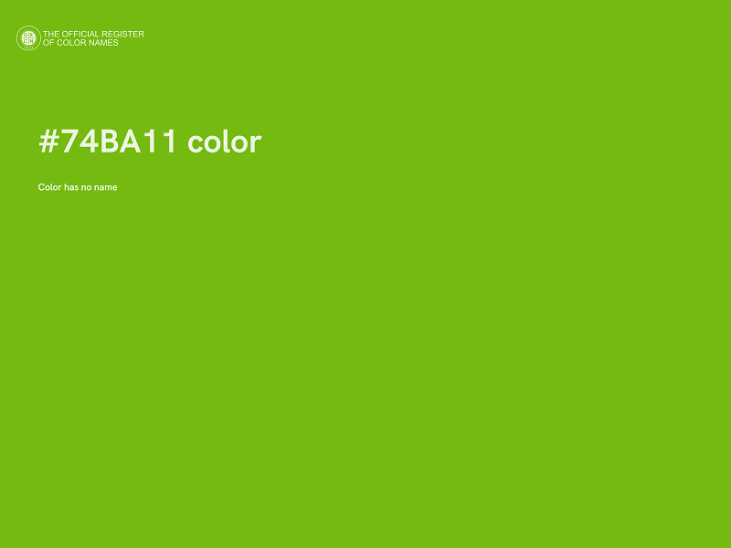 #74BA11 color image