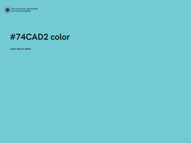 #74CAD2 color image