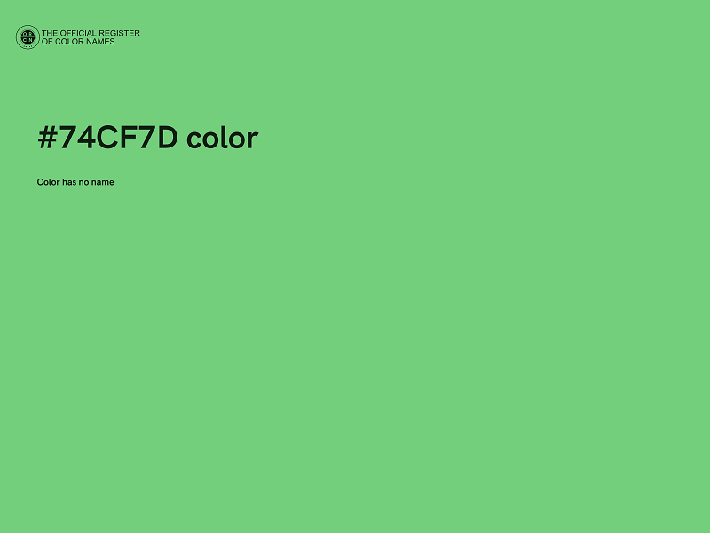 #74CF7D color image