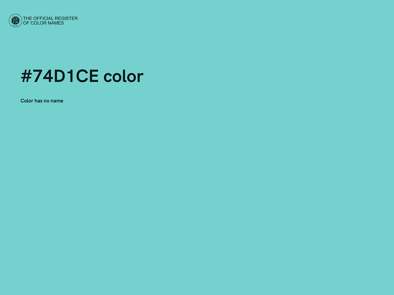 #74D1CE color image