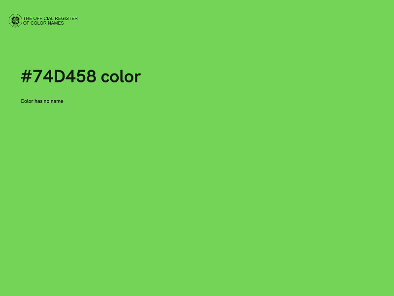 #74D458 color image