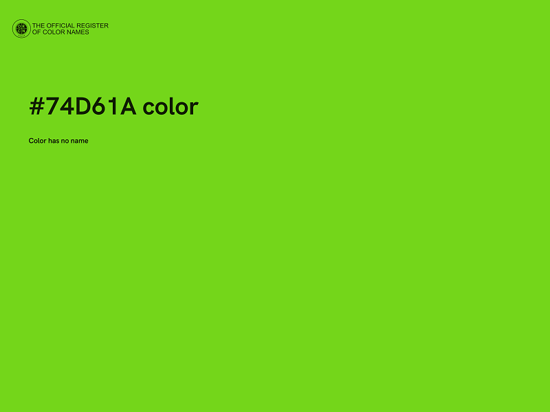 #74D61A color image