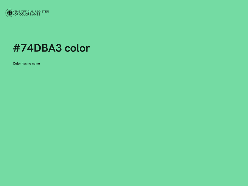 #74DBA3 color image