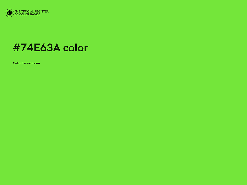 #74E63A color image