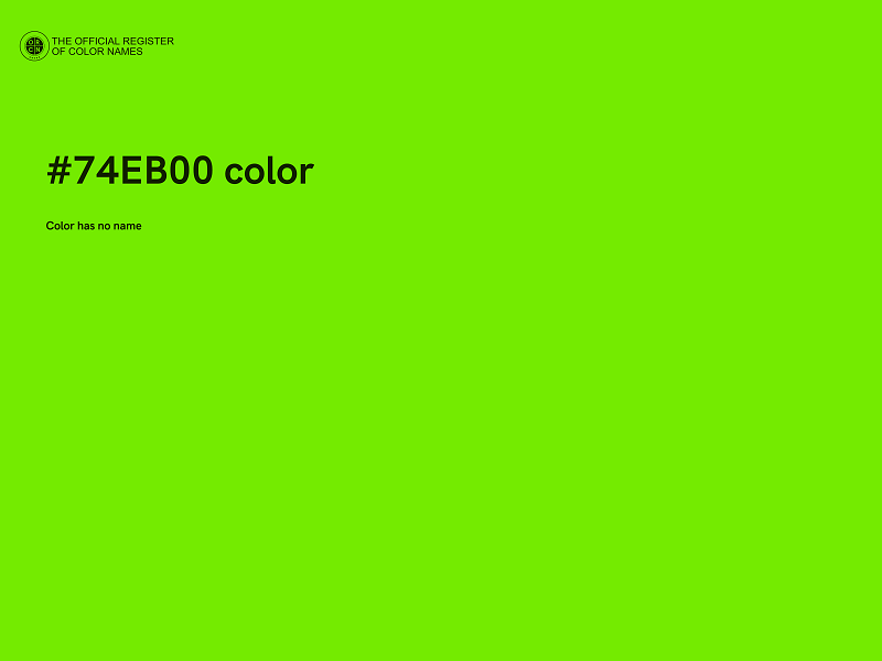 #74EB00 color image