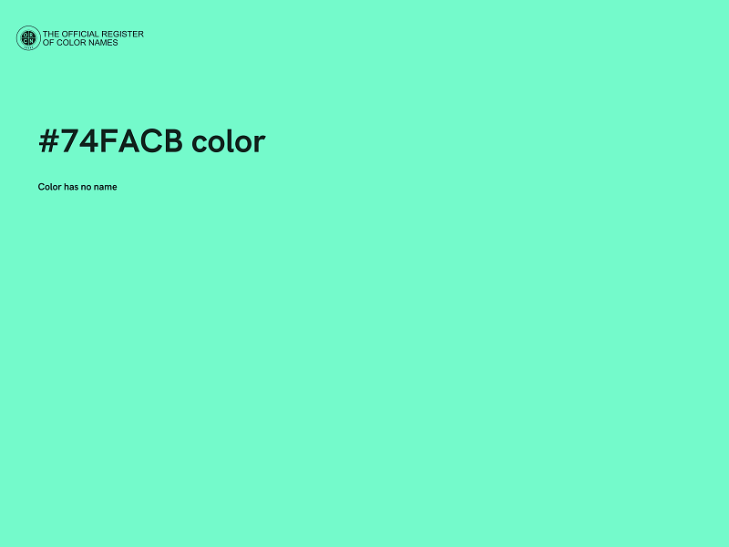 #74FACB color image