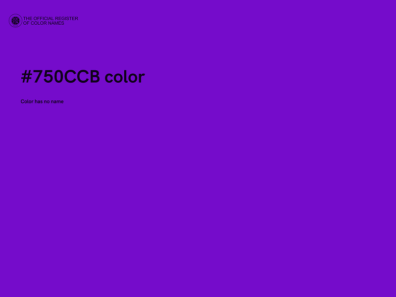 #750CCB color image