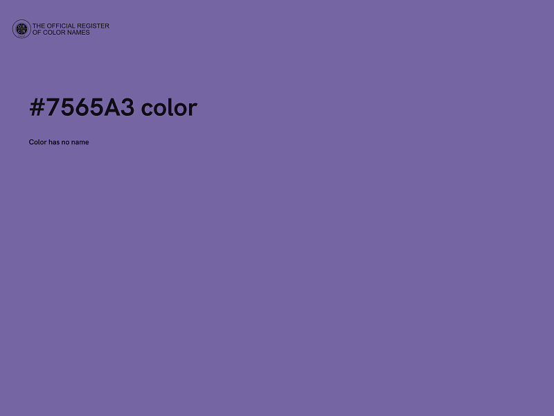 #7565A3 color image