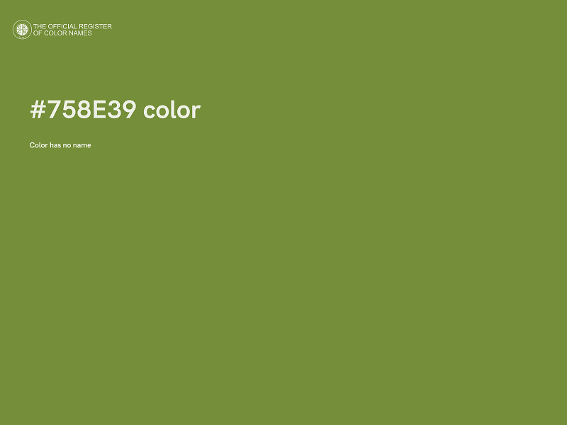 #758E39 color image