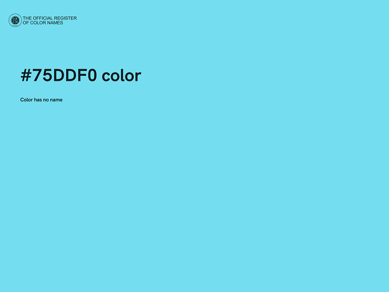 #75DDF0 color image