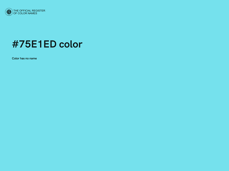 #75E1ED color image