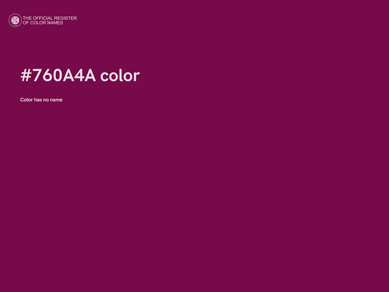 #760A4A color image