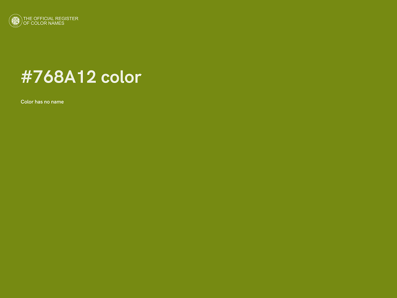 #768A12 color image