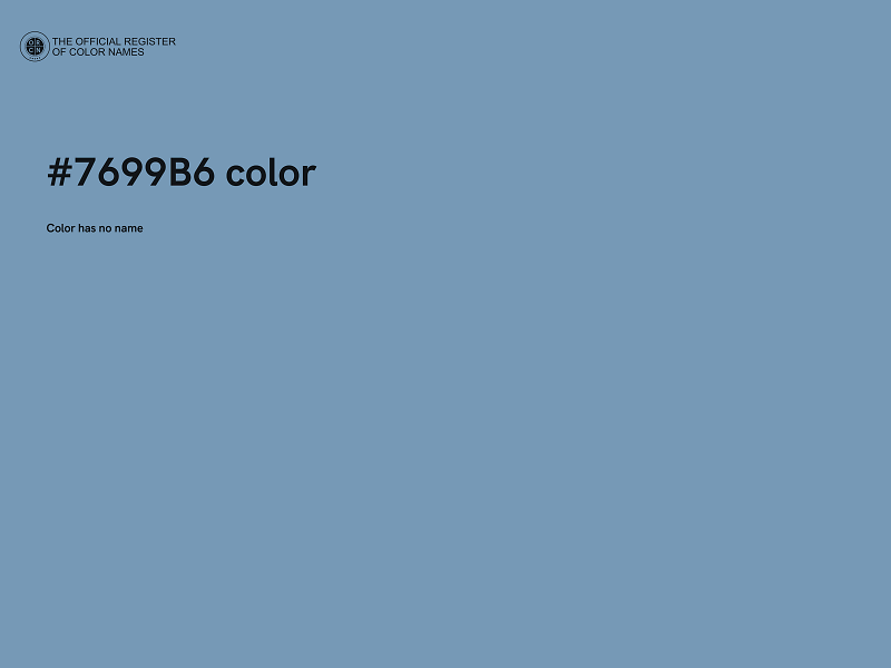 #7699B6 color image