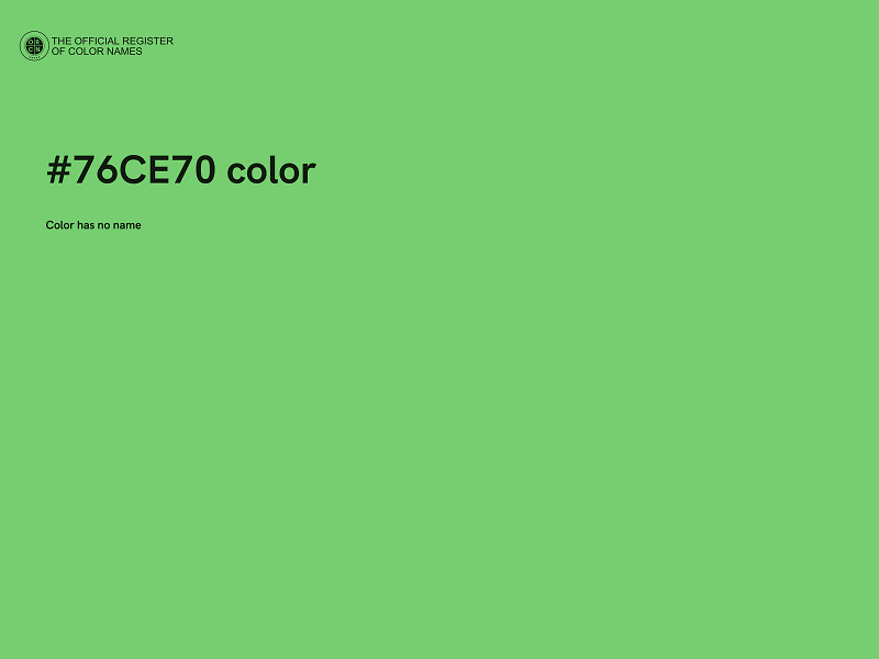 #76CE70 color image