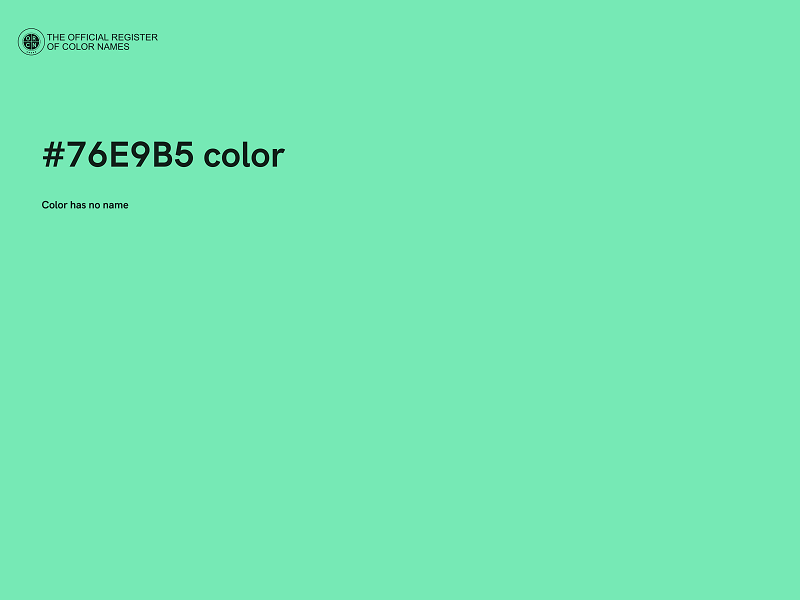 #76E9B5 color image