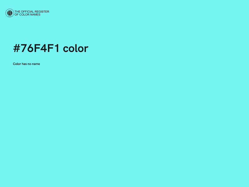 #76F4F1 color image