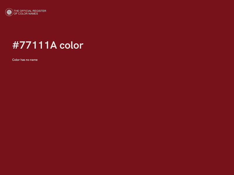 #77111A color image