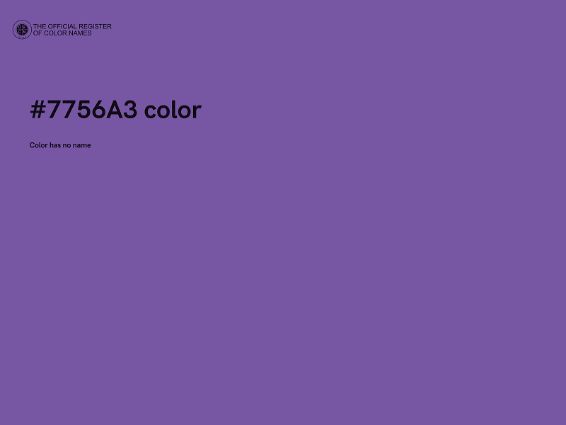 #7756A3 color image