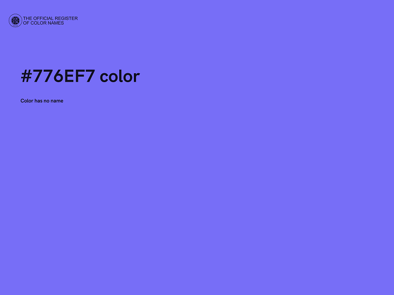 #776EF7 color image